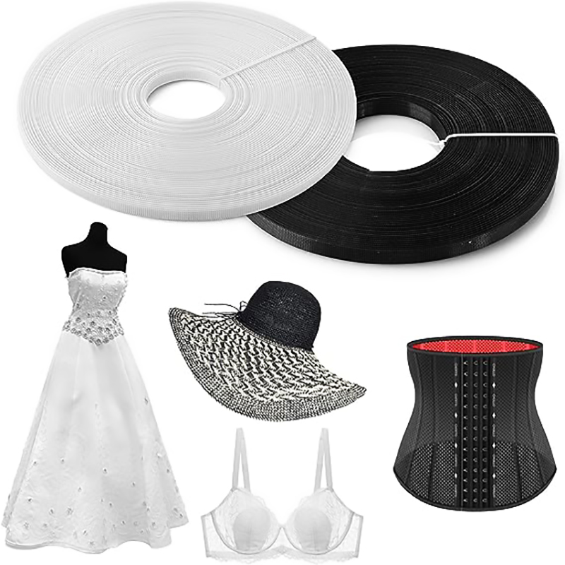 Wedding Dress - Varillas de poliéster para coser, blancas,