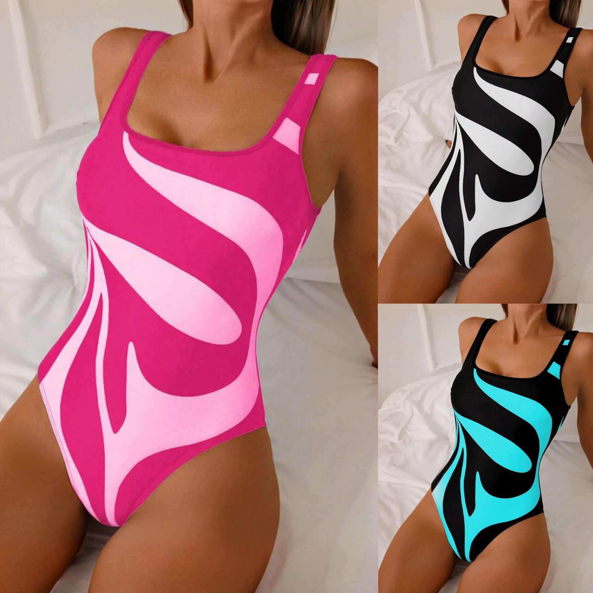 Womens Suit - Tankini para mujer, Bikini con estampado
