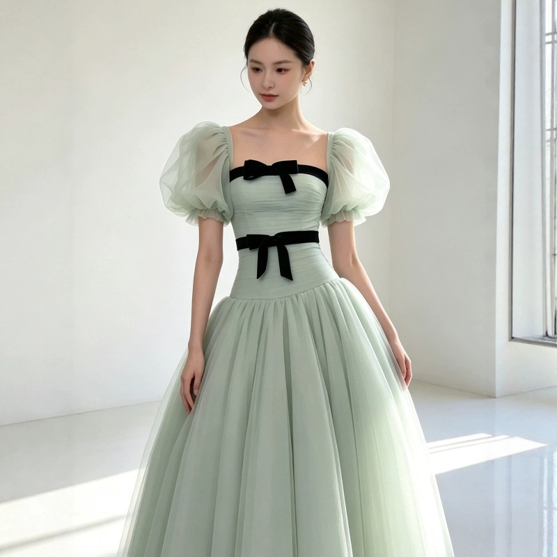 Nuevo Vestido de Noche Verde p - Evening Gown reseña y precio
