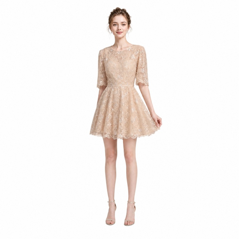 2 yardas de tela elástica con  - Lace Dress reseña y precio